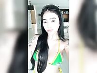 Novinha Becca Barreto se filmando pra ir na praia