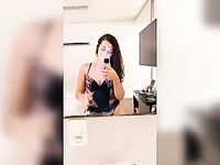 Amanda Lisboa privacy gostosa se filmando de lingerie