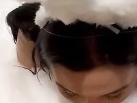 Fernanda Campos sexo oral mamando bem gostoso na banheira