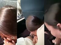 Novinha safada mamando dentro do busao