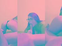 Ju Devil pelada mamando e dando sua buceta rosa