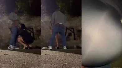 Fodendo uma puta louca na rua