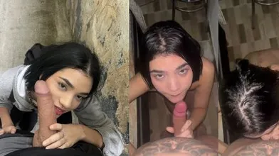 novinha safada tarada no boquete mamando na rua