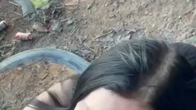 Maria Leite dando pro pauzudo no mato e engolindo porra