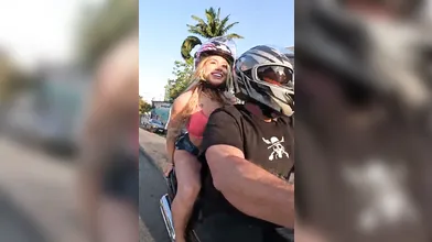 I took a ride on a motorcycle with Binho Ted