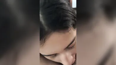 First Casting with 18yo Busty Skinny Brazilian Teen Latina - POV Blowjob
