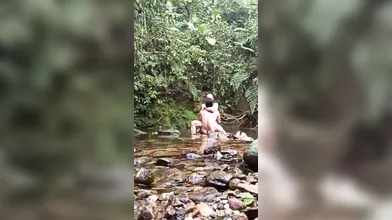 Gay orgy by the river