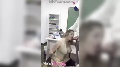 Aline Loira Gostosa porno na escola com dois Alunos