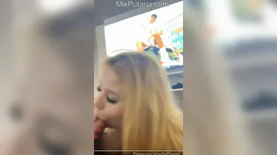 Isabelli Pozzi gordinha gostosa dos peitos grande fazendo boquete