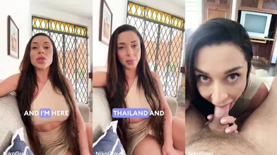 Big booty served WET & SLOPPY BLOWJOB - DEEPTHROAT - POV