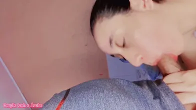 Naughty girlfriend lied to her mother so she could hide it