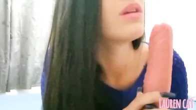 Amateur girl sucking or Dildo not taking a dick in our mouth